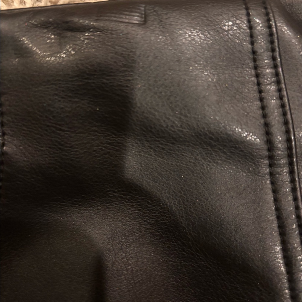 Banana Republic Faux Leather Pencil Skirt Black High-Waist Career Slit Skirt 14 - Picture 9 of 9